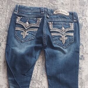 Rock Revival Posey 29 Blue Boot Cut Jeans Low Rise